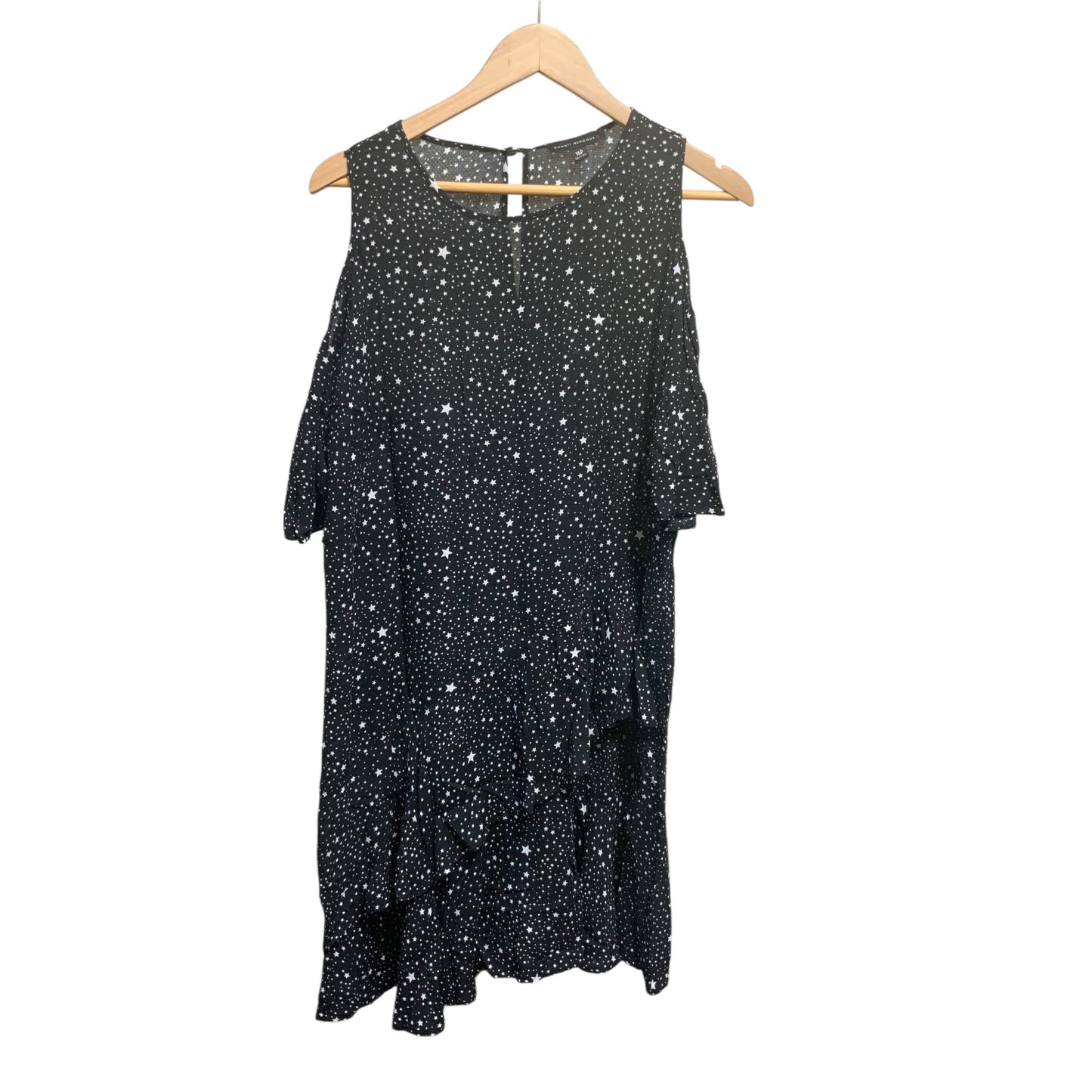 Dannii Minogue Cold Shoulder Dress | Black Star | Size 16 | Pre-Owned