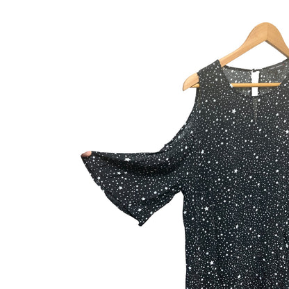 Dannii Minogue Cold Shoulder Dress | Black Star | Size 16 | Pre-Owned