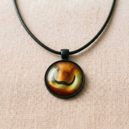 Earthy Marble Twirl Necklace | Stone Look Pendant Necklace | 45cm