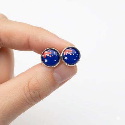 Australian flag 12mm stud earrings