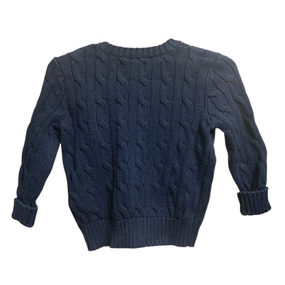 Ralph Lauren Polo Baby Cable Knit Jumper | Navy | 18M | Pre-Owned
