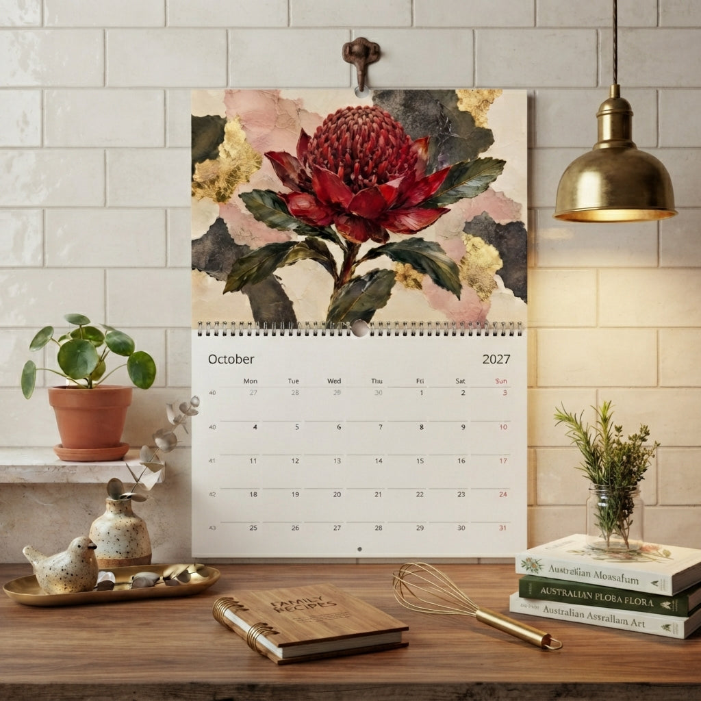 Australian Native Flowers 2027 Wall Calendar | A3 Fine Art Botanical Wildflower Calendar