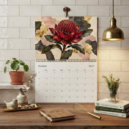 Australian Native Flowers 2027 Wall Calendar | A3 Fine Art Botanical Wildflower Calendar