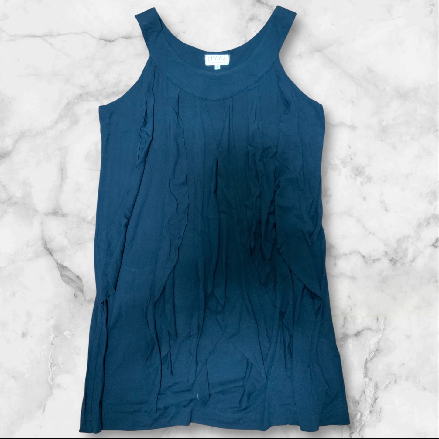 Freez Women's Black Short Dress | Sleeveless | Rayon Lycra Blend | L | Pre-Owned