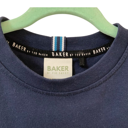 Baker by Ted Baker | Boys T-Shirt | Navy | Short Sleeve | Cotton | Size 4 | Pre-Owned