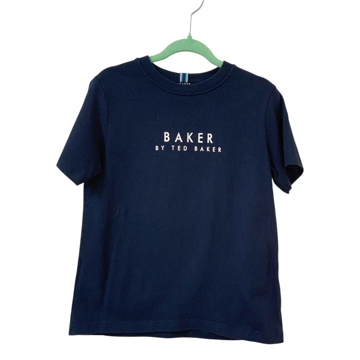 Baker by Ted Baker | Boys T-Shirt | Navy | Short Sleeve | Cotton | Size 4 | Pre-Owned