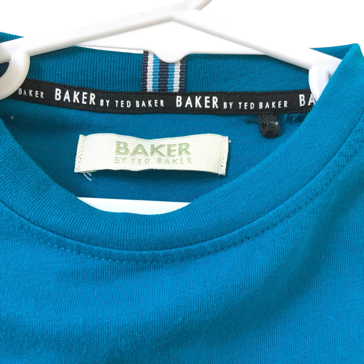 Baker by Ted Baker | Boys T-Shirt | Teal | Long Sleeve | Cotton | Size 4 | Pre-Owned