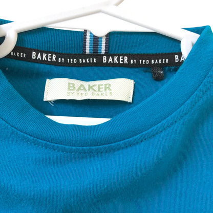 Baker by Ted Baker | Boys T-Shirt | Teal | Long Sleeve | Cotton | Size 4 | Pre-Owned