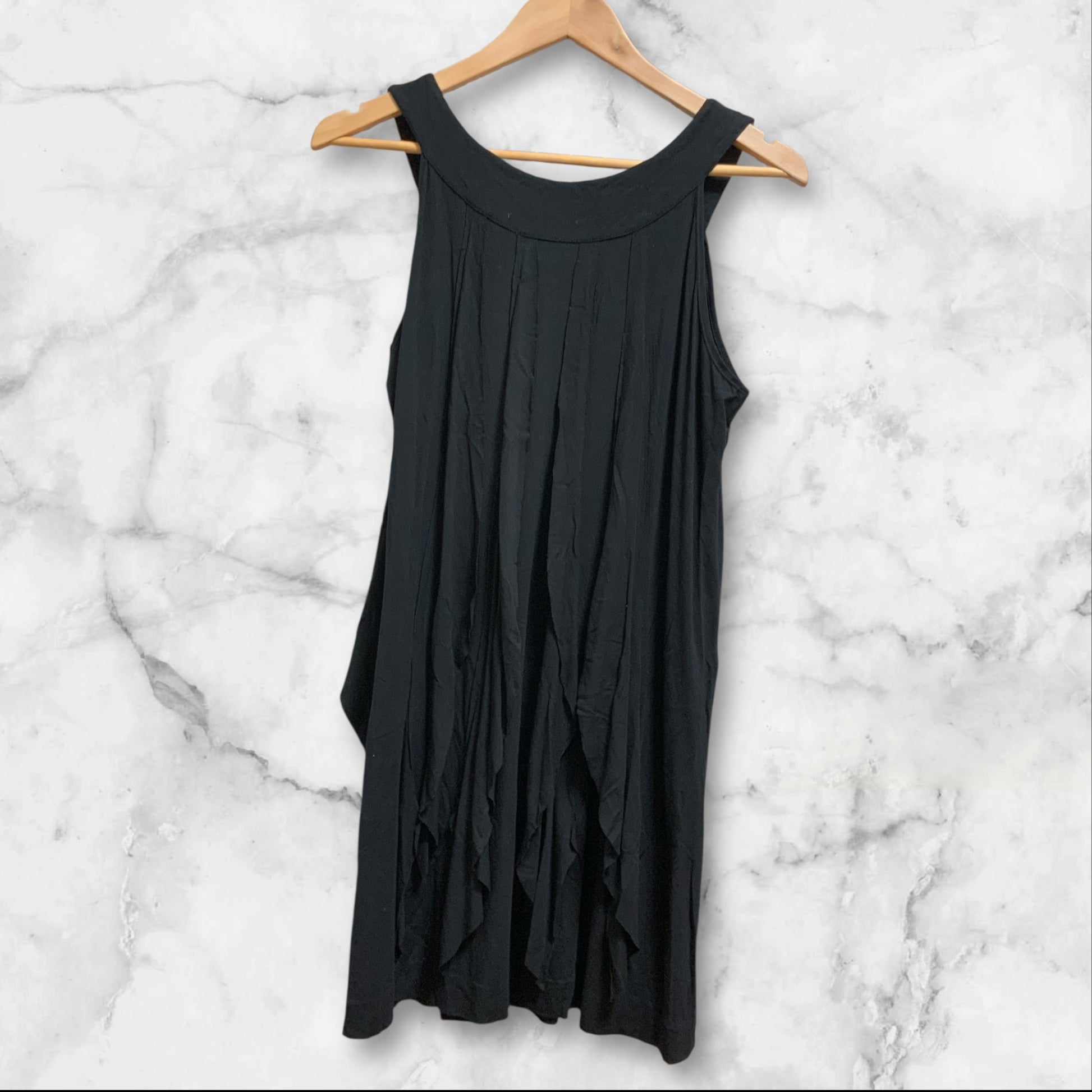 Freez Women's Black Short Dress | Sleeveless | Rayon Lycra Blend | L | Pre-Owned