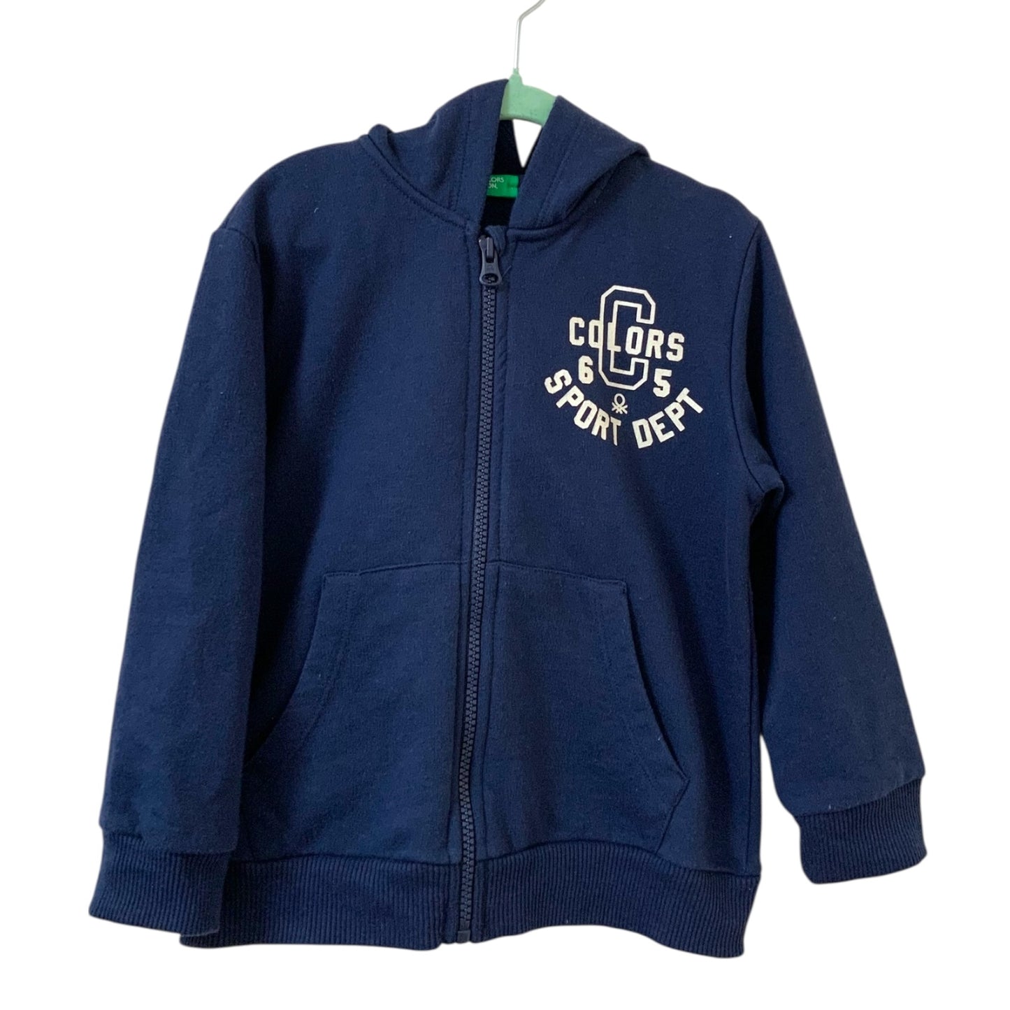 United Colors of Benetton | Boys Jacket | Navy | Hooded | Fleece | 4-5 Years | Pre-Owned