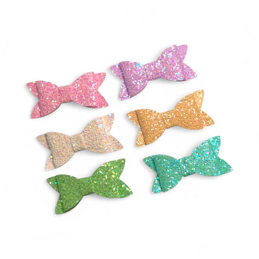 Glitter PU Leather Hair Clips – Alligator Clip Set (2 Pack)