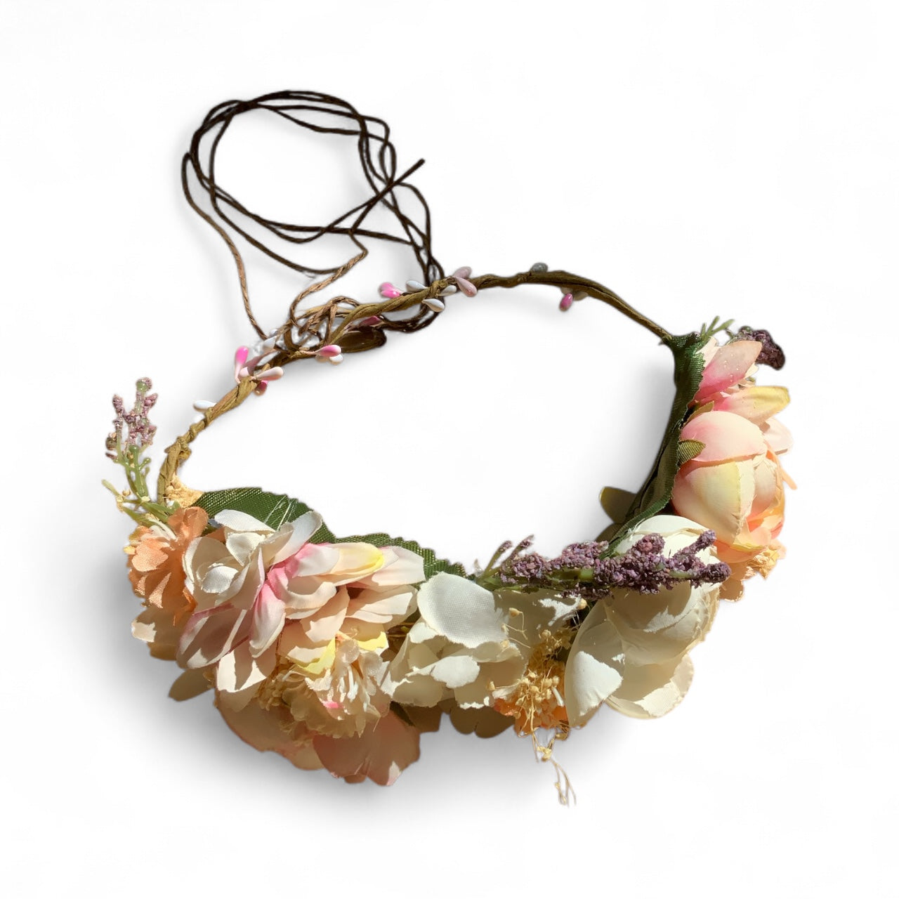 Boho Flower Crown | Garland Headband | Adjustable | Floral Halo | Festival Wedding | NEW