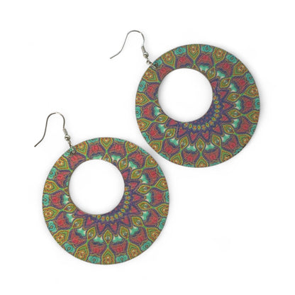 Boho Style Double Sided Wooden Earrings – Handmade Lightweight Jewellery