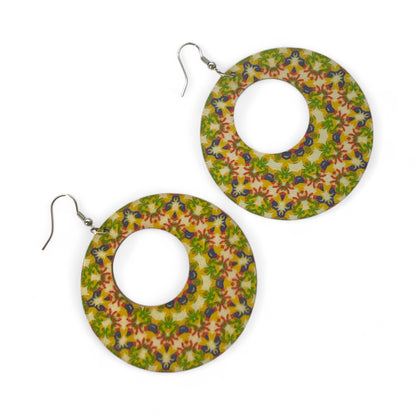 Boho Style Double Sided Wooden Earrings – Handmade Lightweight Jewellery