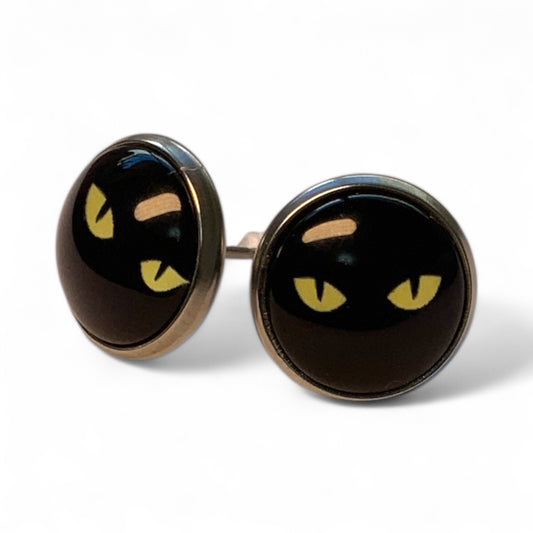 Cat eyes 12mm stud earrings