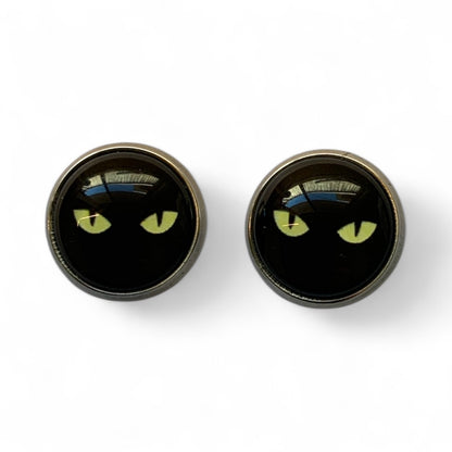 Cat eyes 12mm stud earrings