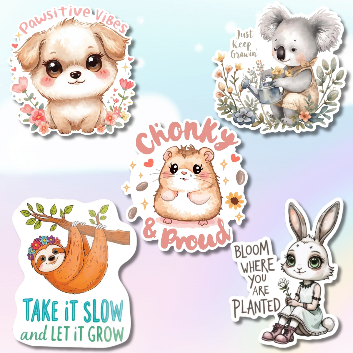 Motivational & Positivity Sticker 10-Pack | Vinyl Decal Bundle | Adesiva