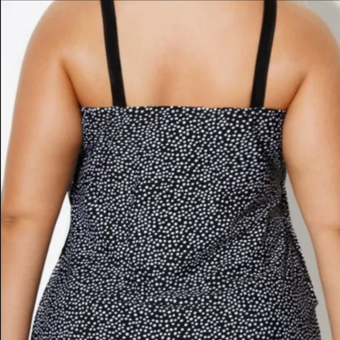 Meet.Curve Women's Swim Top | Black Polka Dot Mesh | XL (20-22) | New