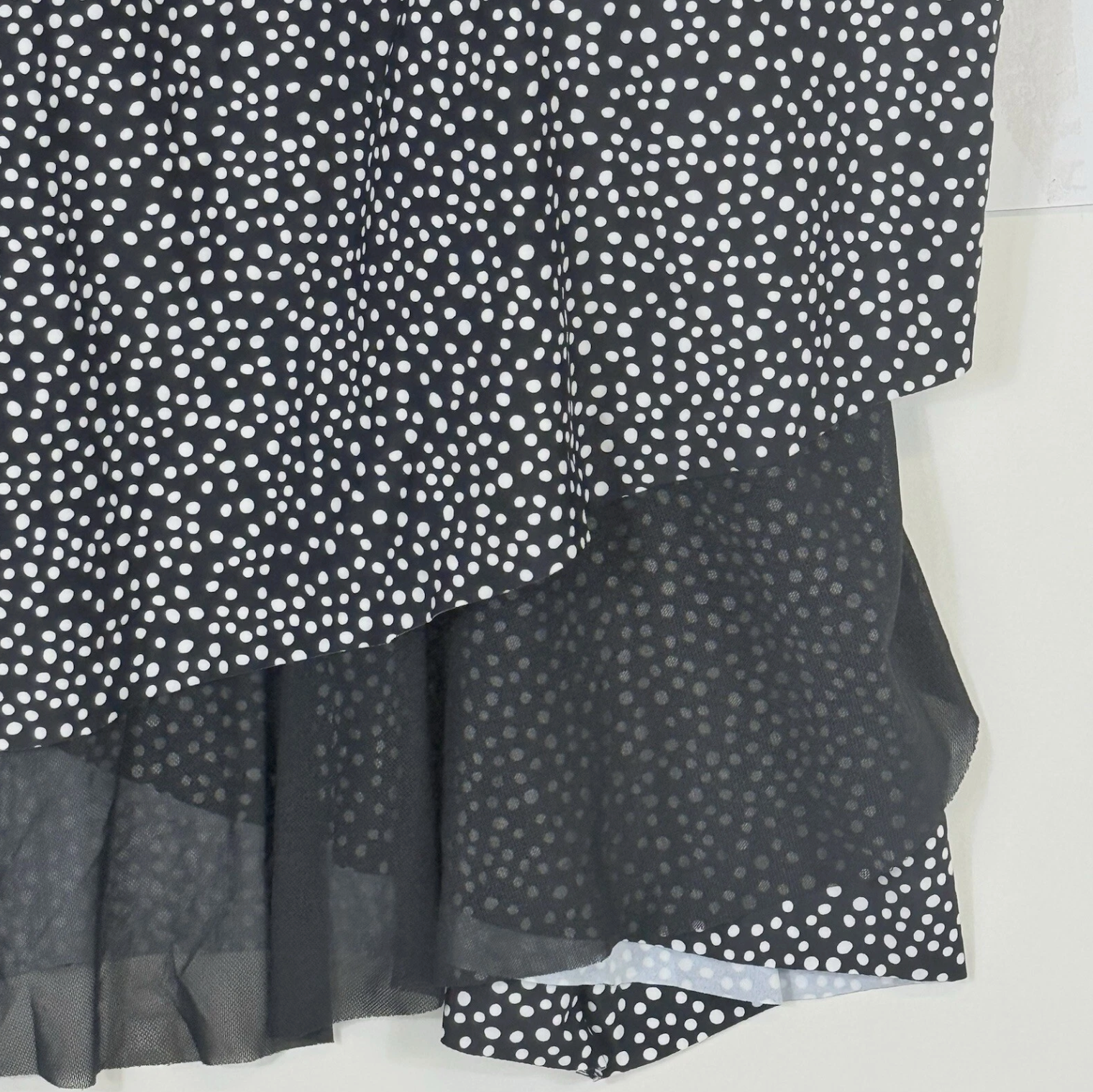Meet.Curve Women's Swim Top | Black Polka Dot Mesh | XL (20-22) | New