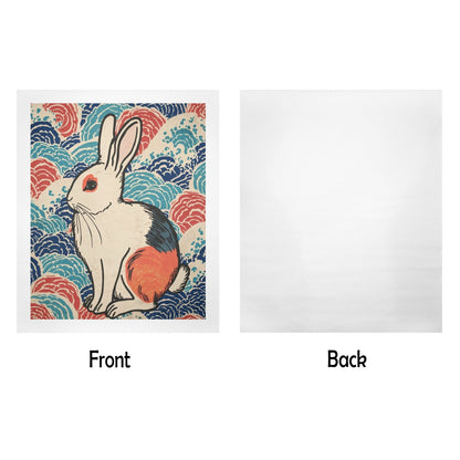 Vivid Rabbit – Japanese Ukiyo-e Inspired Canvas Wall Art Print