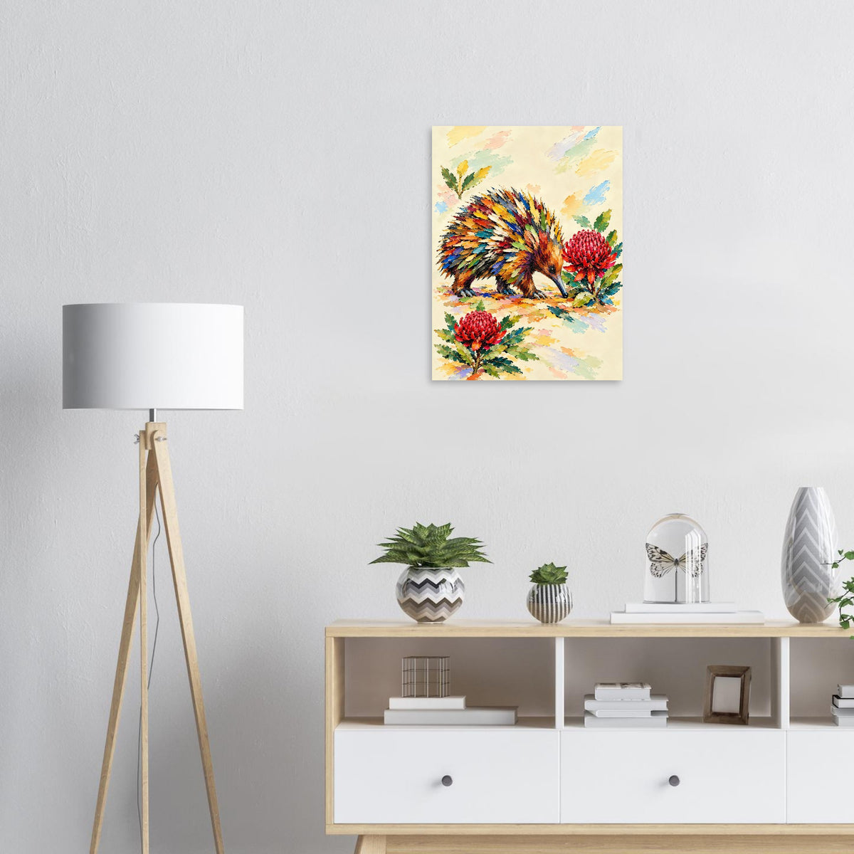 Echidna Painted Australian Animal Fine Art Poster