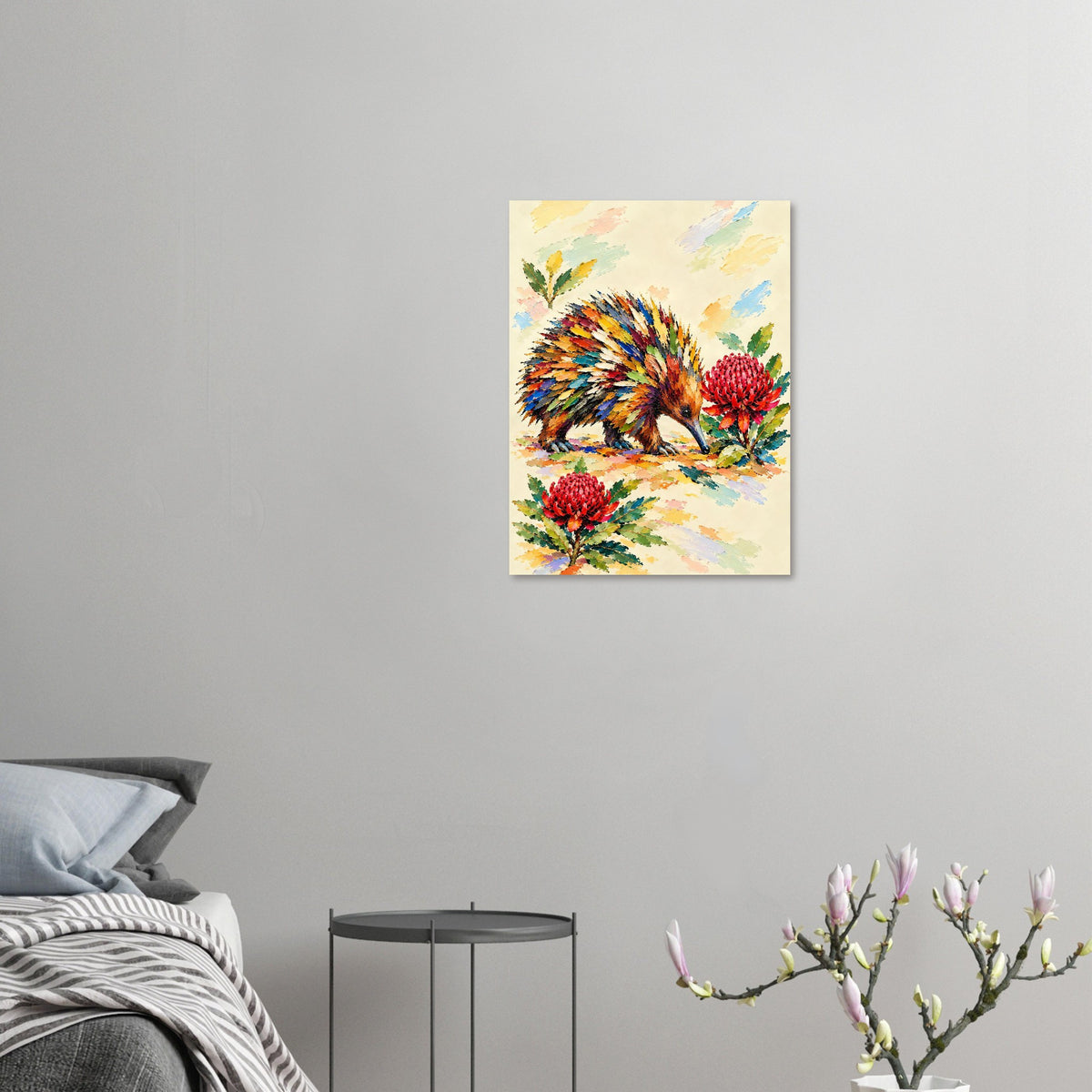 Echidna Painted Australian Animal Fine Art Poster