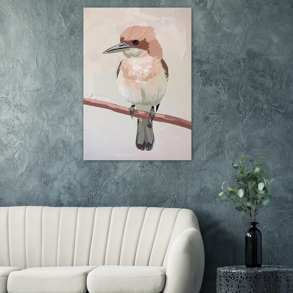 Elegant Neutral Toned Bird Fine Art Poster – Vivid Color Choices and Sizes