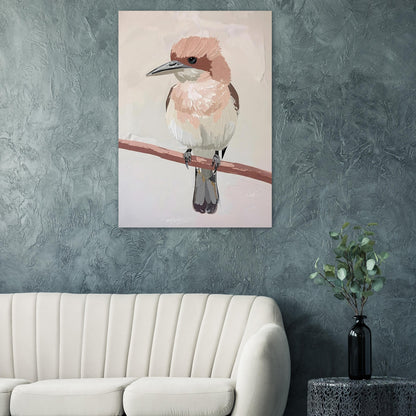 Elegant Neutral Toned Bird Fine Art Poster – Vivid Color Choices and Sizes