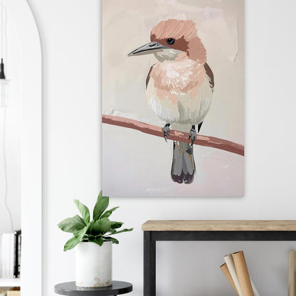 Elegant Neutral Toned Bird Fine Art Poster – Vivid Color Choices and Sizes