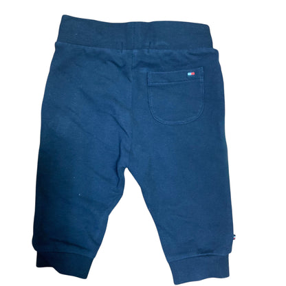 Amare Tutto navy blue cotton tracksuit bottoms for toddlers with a back pocket and small logo detail