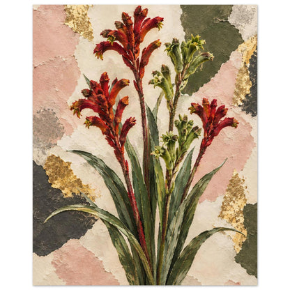 Kangaroo Paw Australian Native Flower Fine Art Poster 40x50 cm 16x20″
