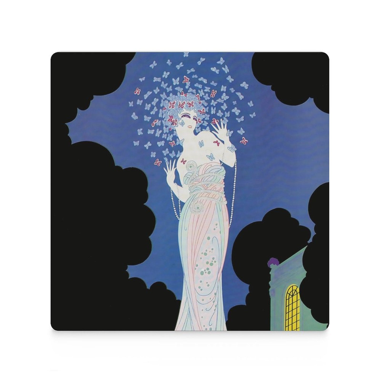 Ms. Vogue Vintage Glamour Lady Portrait Ceramic Coasters (Set of 4 or 6)