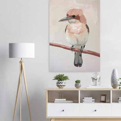 Elegant Neutral Toned Bird Fine Art Poster – Vivid Color Choices and Sizes