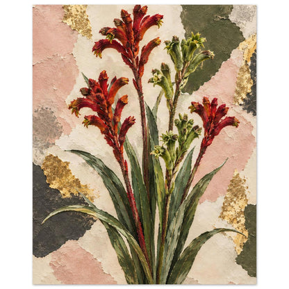 Kangaroo Paw Australian Native Flower Fine Art Poster 20x25 cm 8x10″