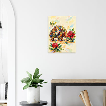 Echidna Painted Australian Animal Fine Art Poster