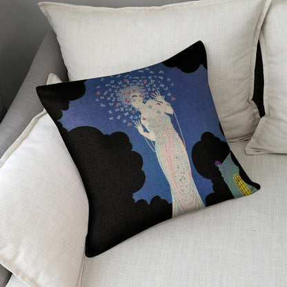 Ms Vogue Linen Double Sided Throw Pillow Cushion Cover | 45×45 cm