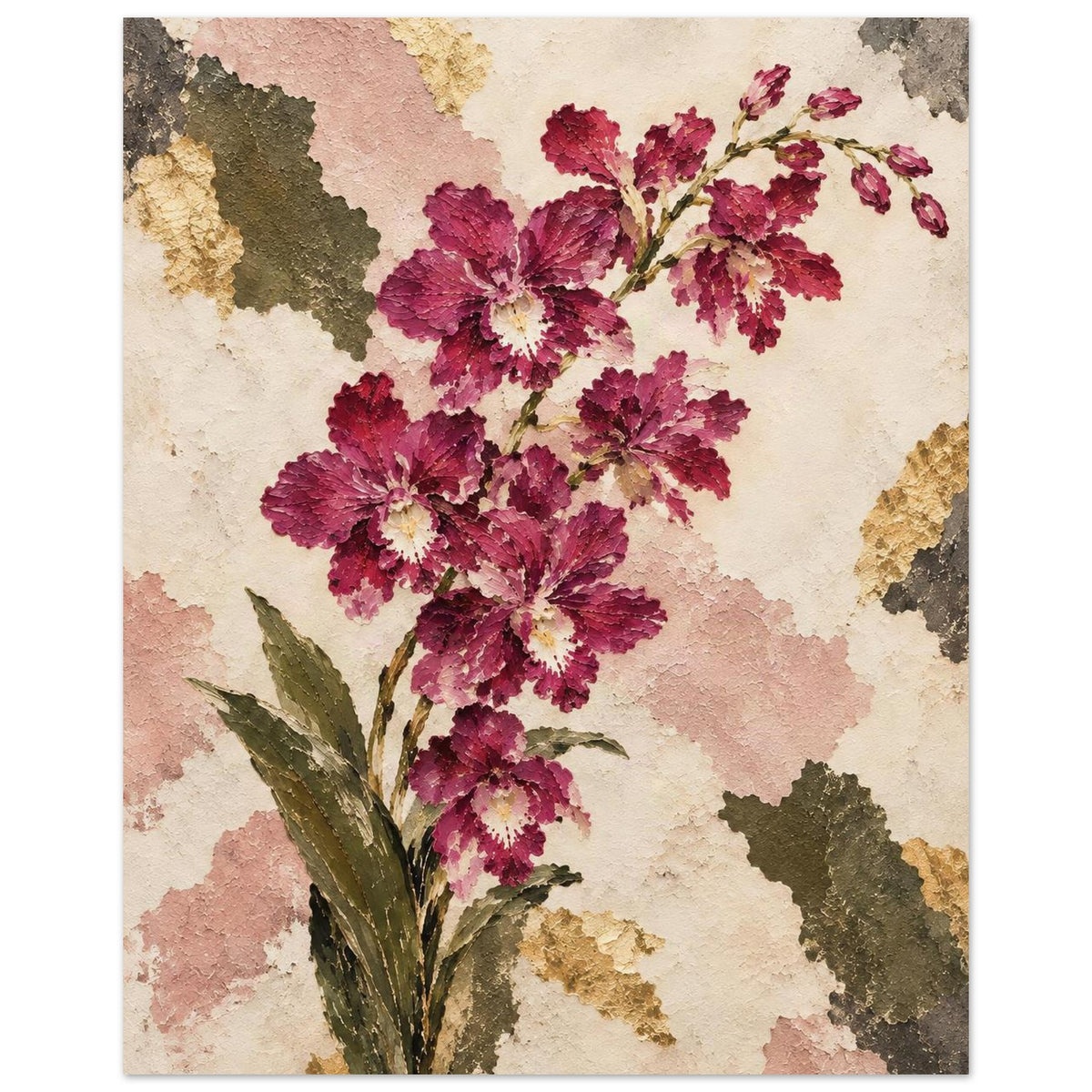 Cooktown Orchid Australian Native Flower Fine Art Poster 40x50 cm 16x20″