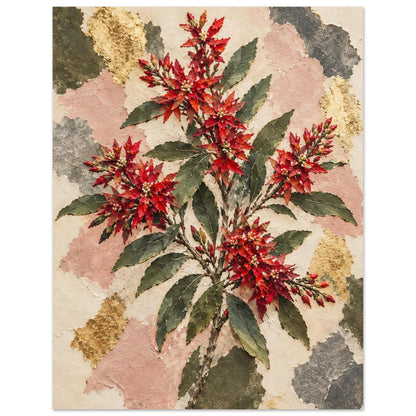 NSW Christmas Bush Australian Native Flower Fine Art Poster 27x35 cm 11x14″