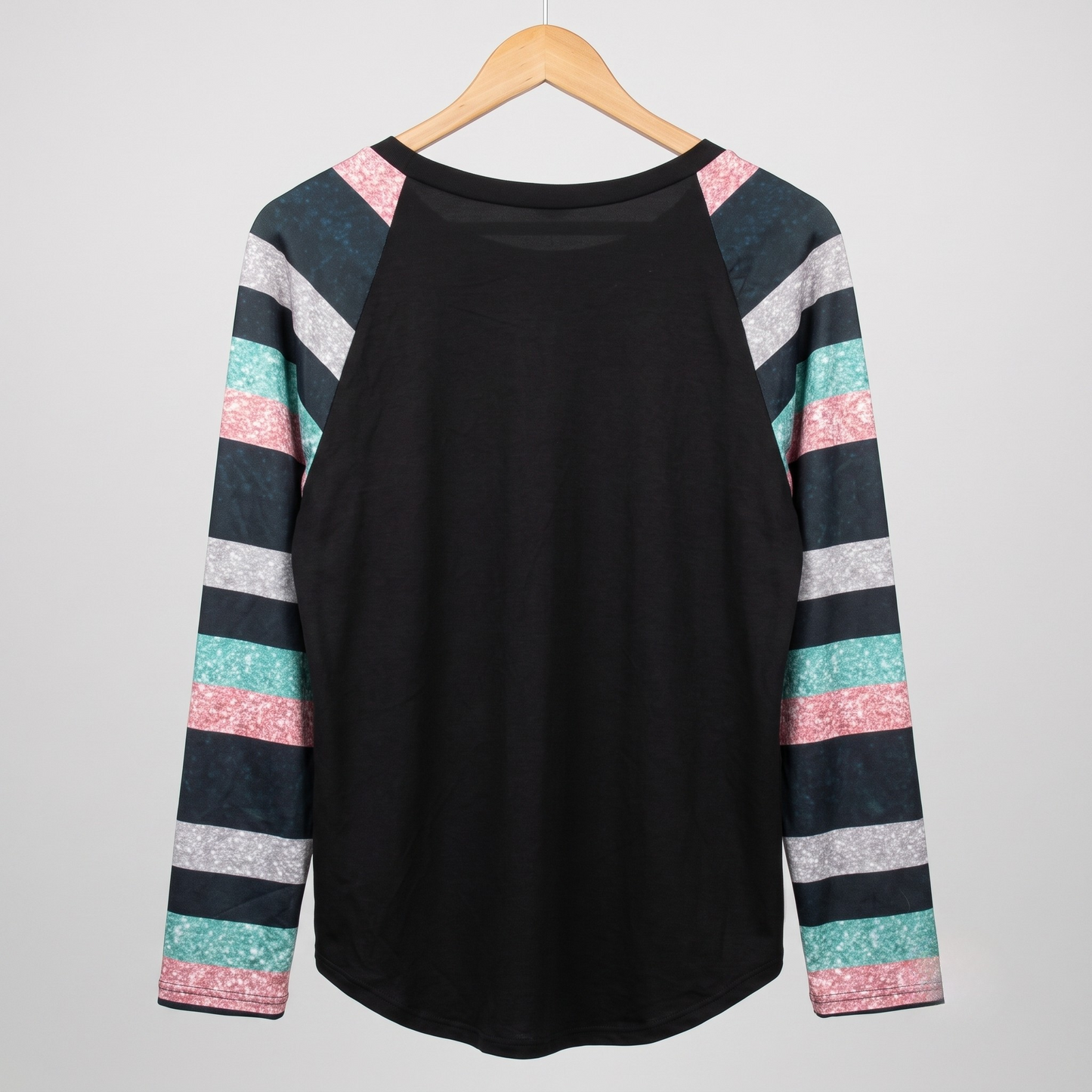 Shein Curve Women's Striped Top | Black Multicolor | Long Sleeve | 2XL (20-22) | New