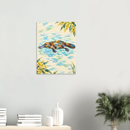 Platypus Painted Australian Animal Fine Art Poster