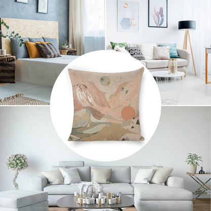 Celestial Dusk – Abstract Pastel Landscape Linen Cushion Covers | 45 x 45cm | Set of 2