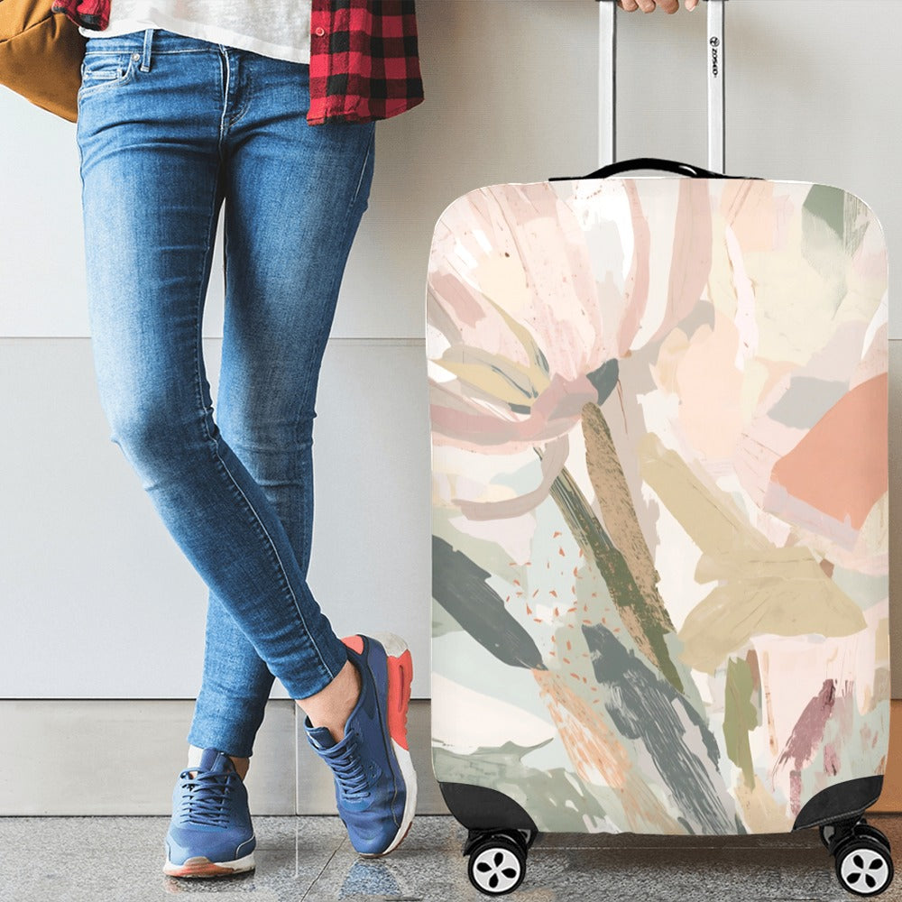 Abstract Floral Botanical Luggage Cover