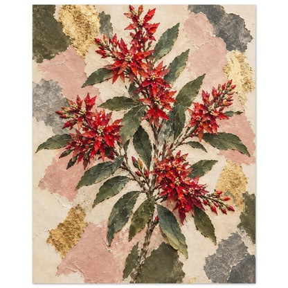 NSW Christmas Bush Australian Native Flower Fine Art Poster 40x50 cm 16x20″