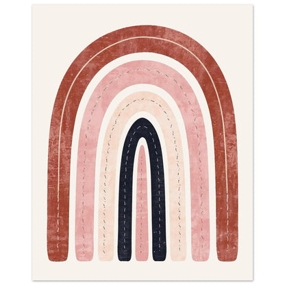 Boho Rainbow Serenity Fine Art Poster - Modern Earthy Nursery Decor & Art Print 20x25 cm 8x10″