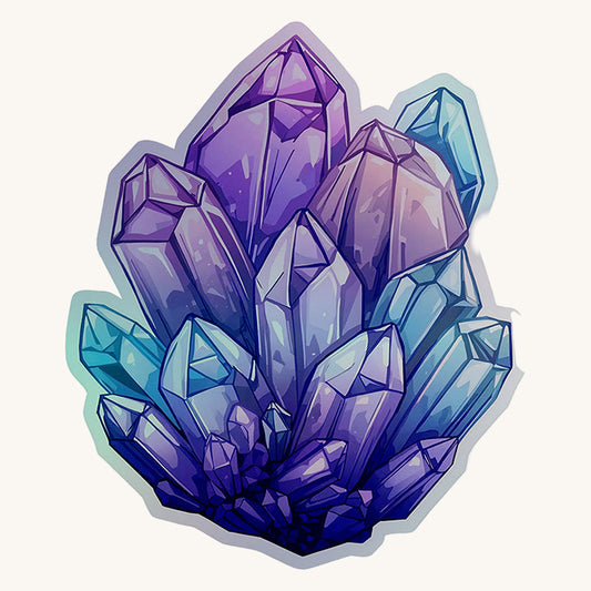 Crystal Cluster Rainbow | Magical | Holographic Foil | Kiss-Cut Sticker