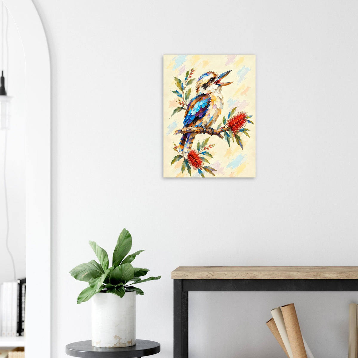 Kookaburra Painted Australian Animal Fine Art Poster
