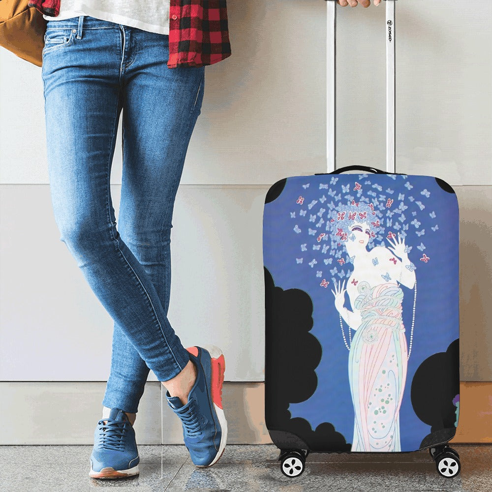 Vintage Glamour Lady Luggage Cover – “Ms Vogue” Art Deco Travel Protector
