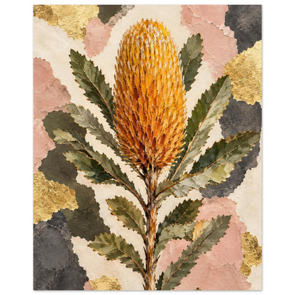 Banksia Australian Native Flower Fine Art Poster 20x25 cm 8x10″