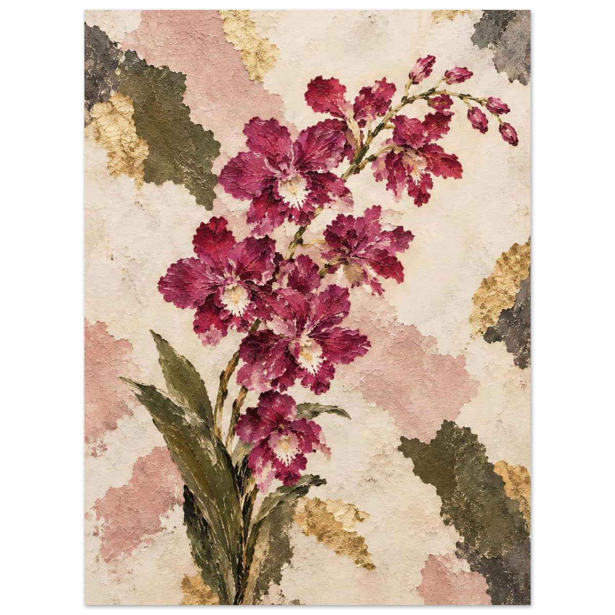 Cooktown Orchid Australian Native Flower Fine Art Poster 60x80 cm 24x32″