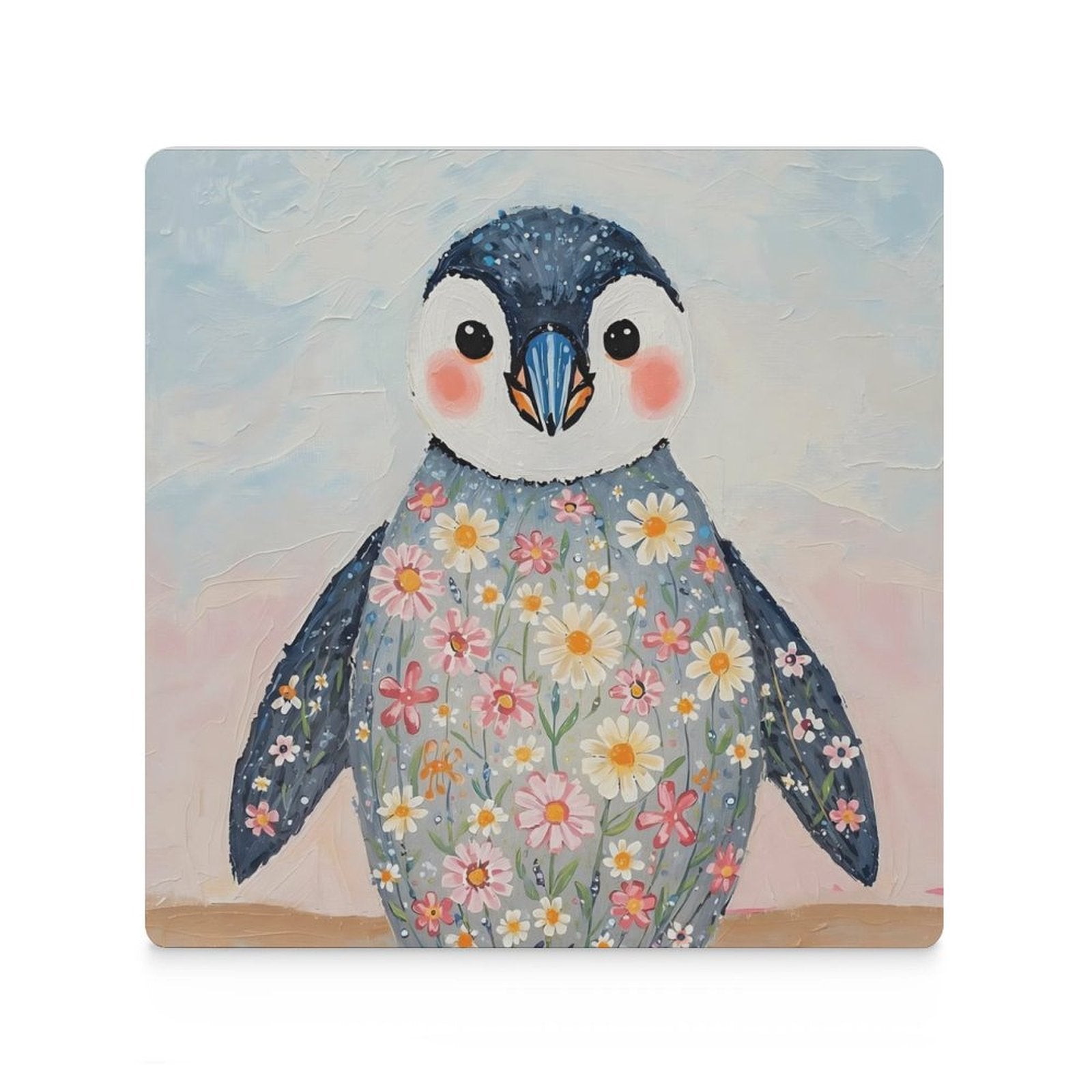 Floral Penguin Ceramic Coasters (Set of 4 or 6)